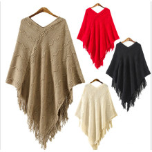 2017 Mode Pullover Wolle Poncho Großhandel Peruanischen Alpaka Wolle Poncho